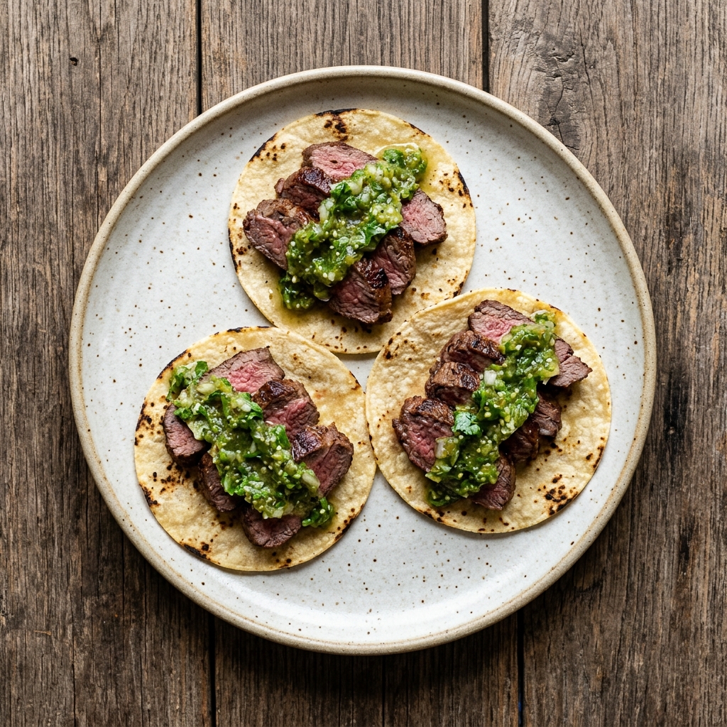 Vikis Wilde Tacos mit Rehrücken & Salsa verde